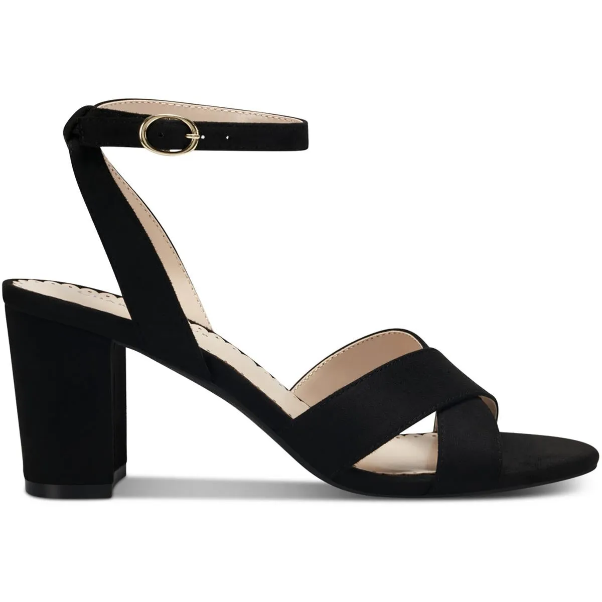 Kyraa Womens Faux Suede Dressy Block Heels
