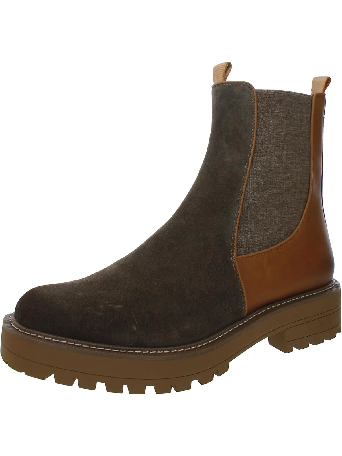 Laguna  Womens Lugged Sole Ankle Chelsea Boots