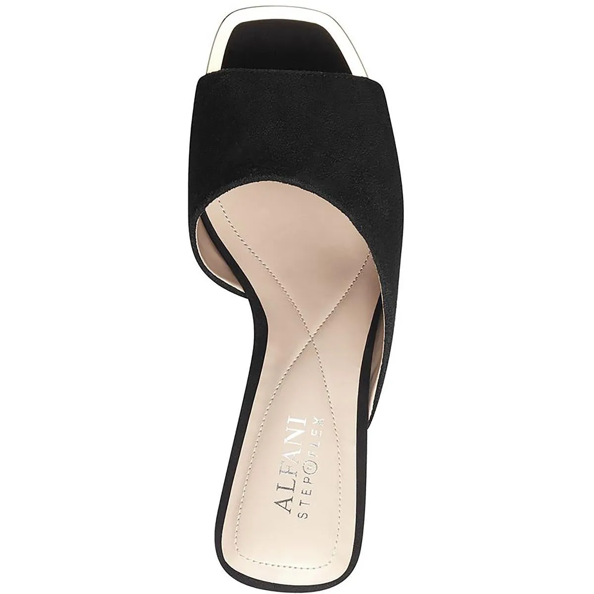 Laurita Womens Faux Leather Metallic Trim Wedge Sandals