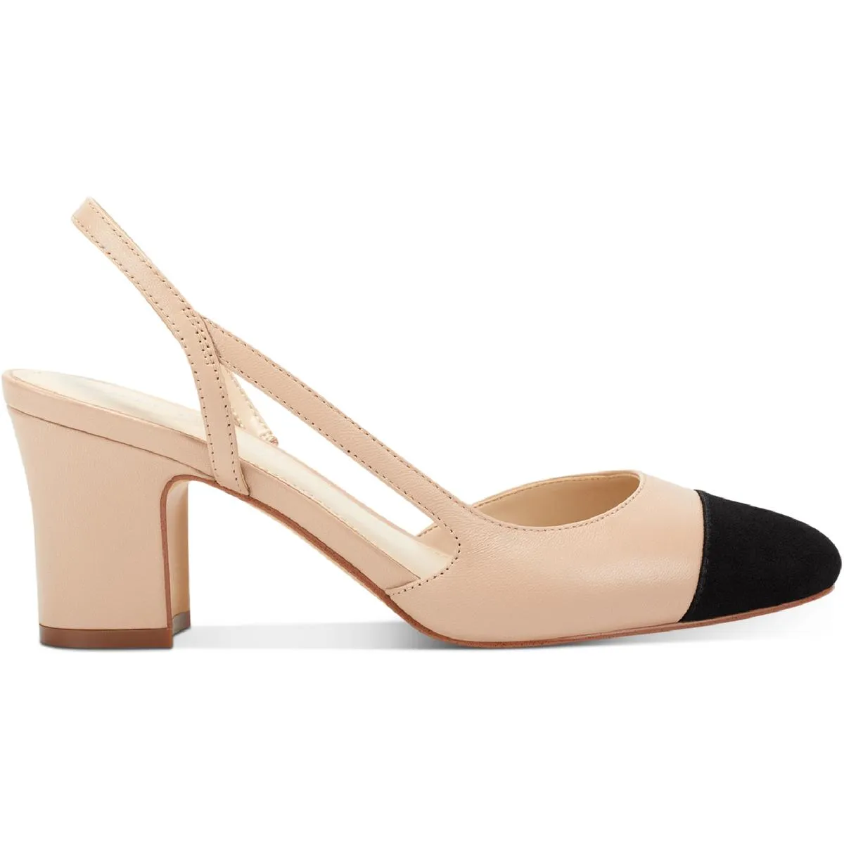 Laynie Womens Leather Pointed Toe Block Heels