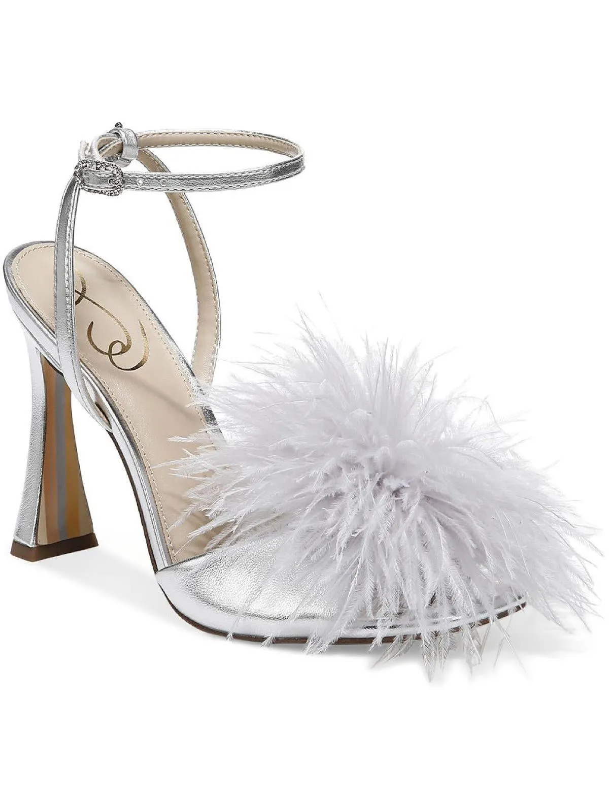 Leon Womens Embellished Feathers Heels