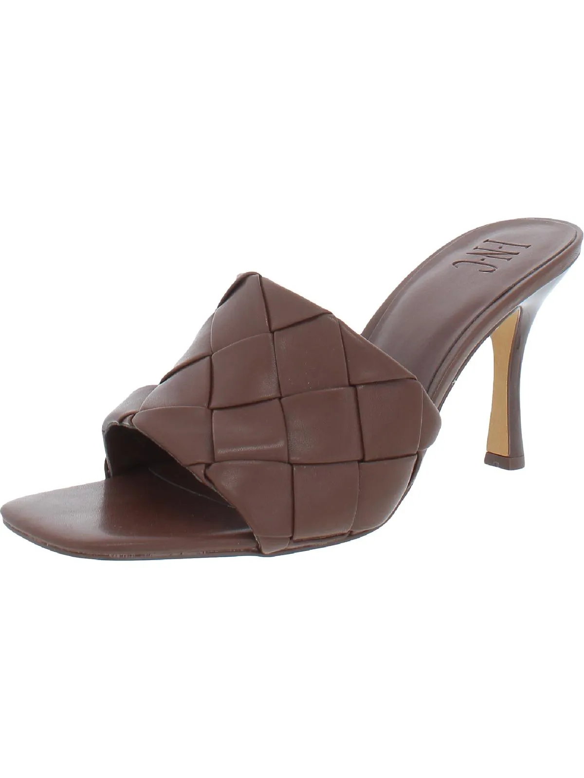 Liah Womens Faux Leather Open Toe Slide