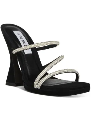 Libbie Womens Rhinestone Embellished Dress Heels
