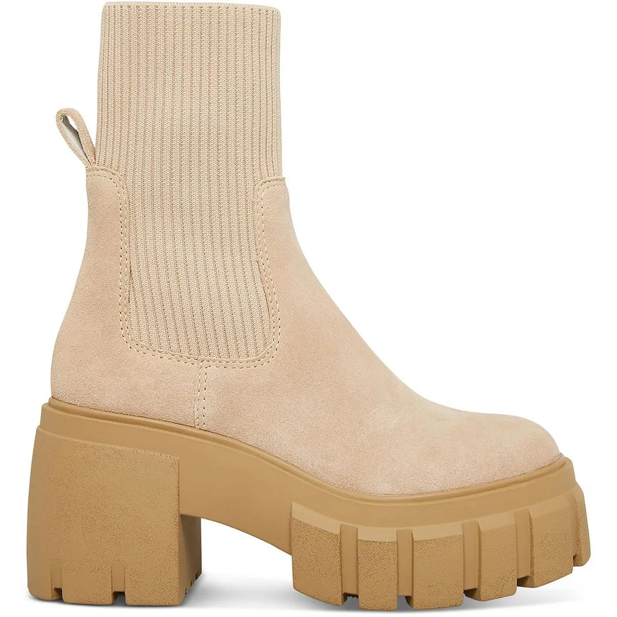 Liberti Womens Suede Platform Chelsea Boots