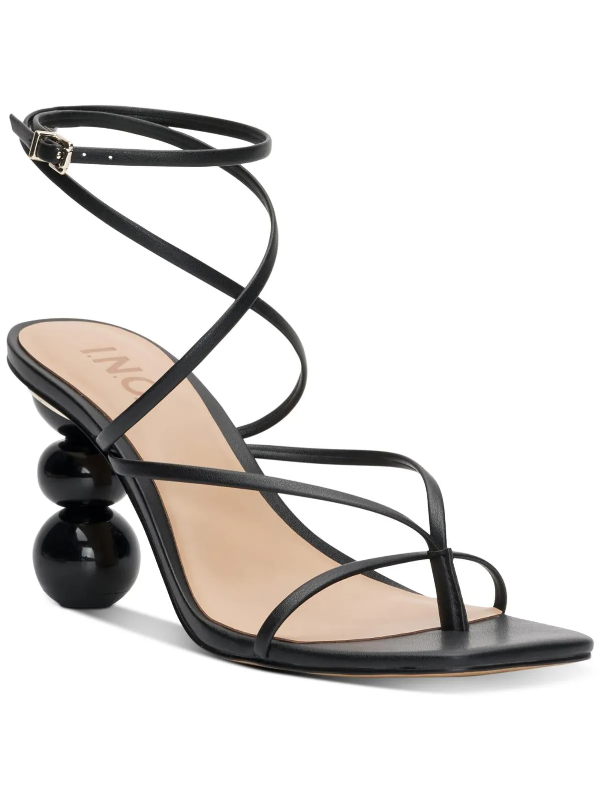 Lilliana Womens Faux Leather Toe Post Ankle Strap