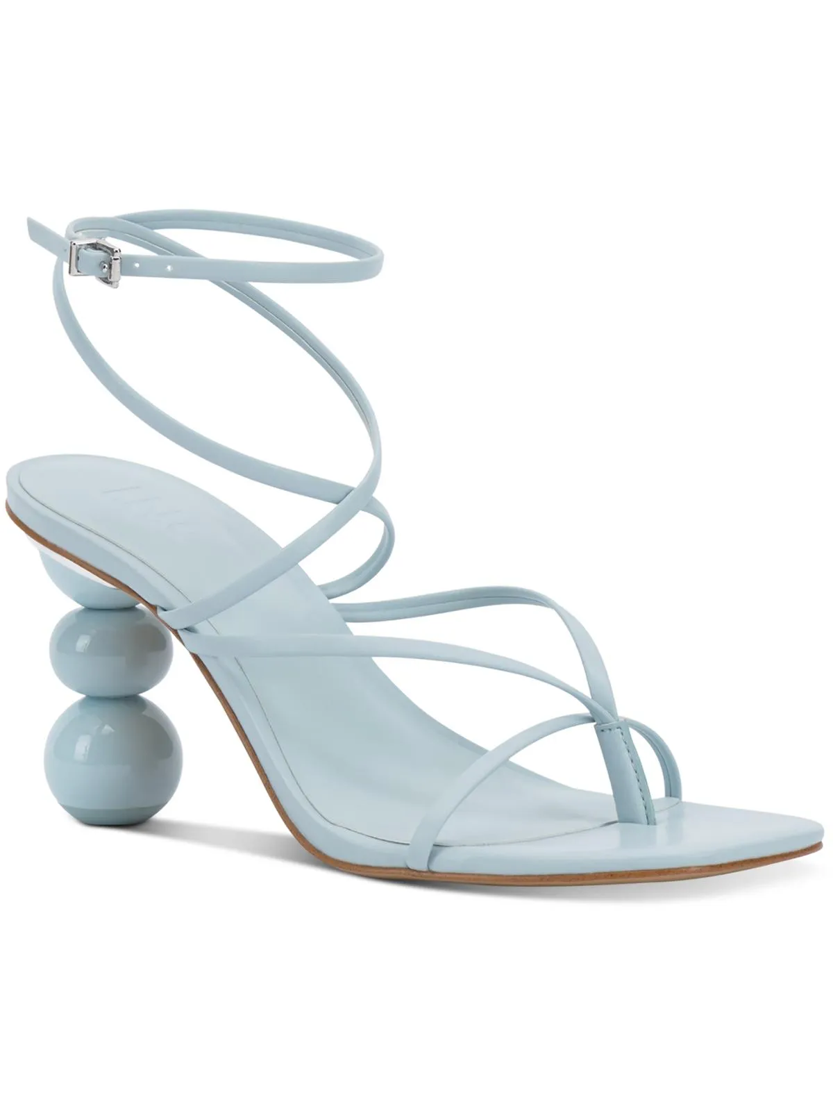 Lilliana Womens Faux Leather Toe Post Ankle Strap