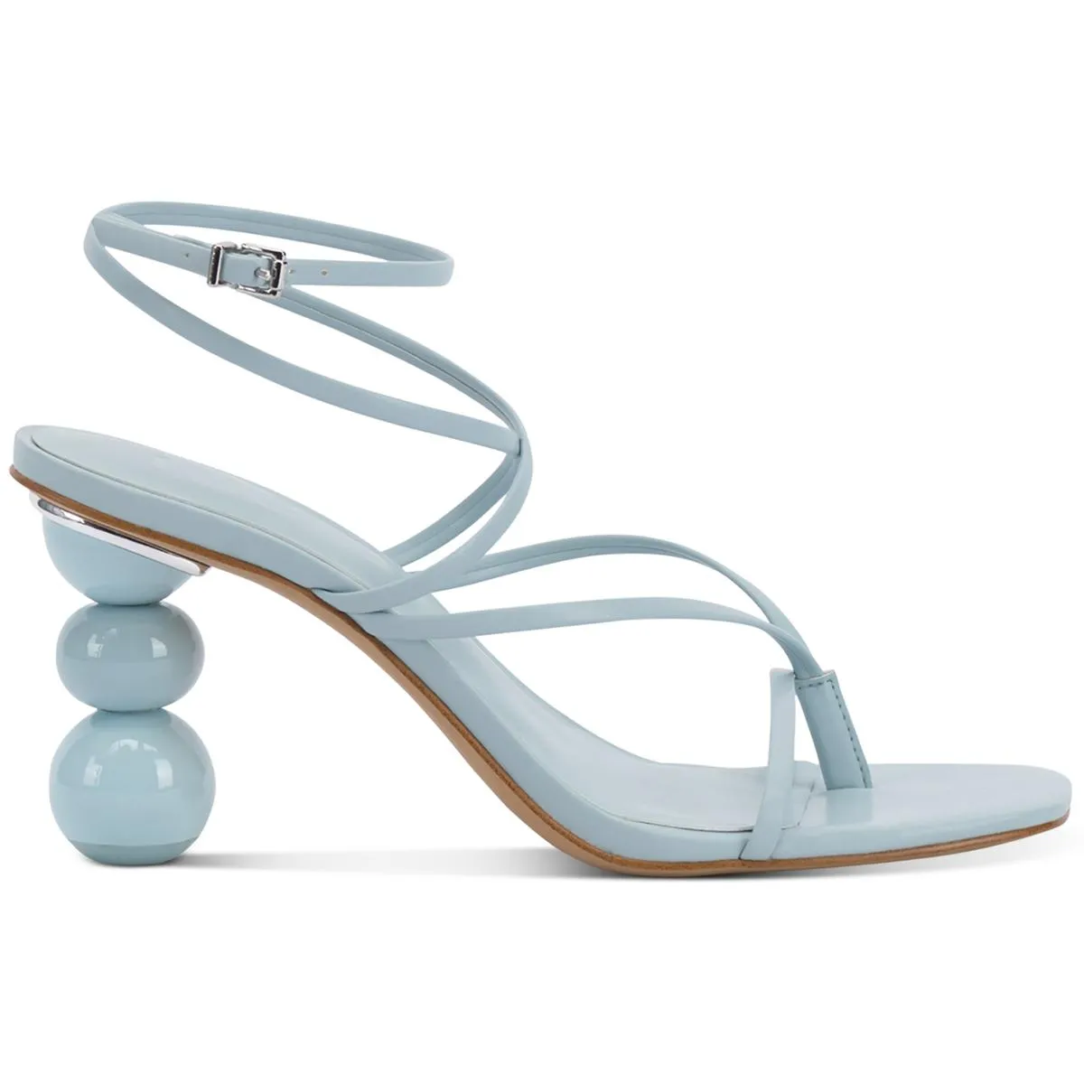 Lilliana Womens Faux Leather Toe Post Ankle Strap