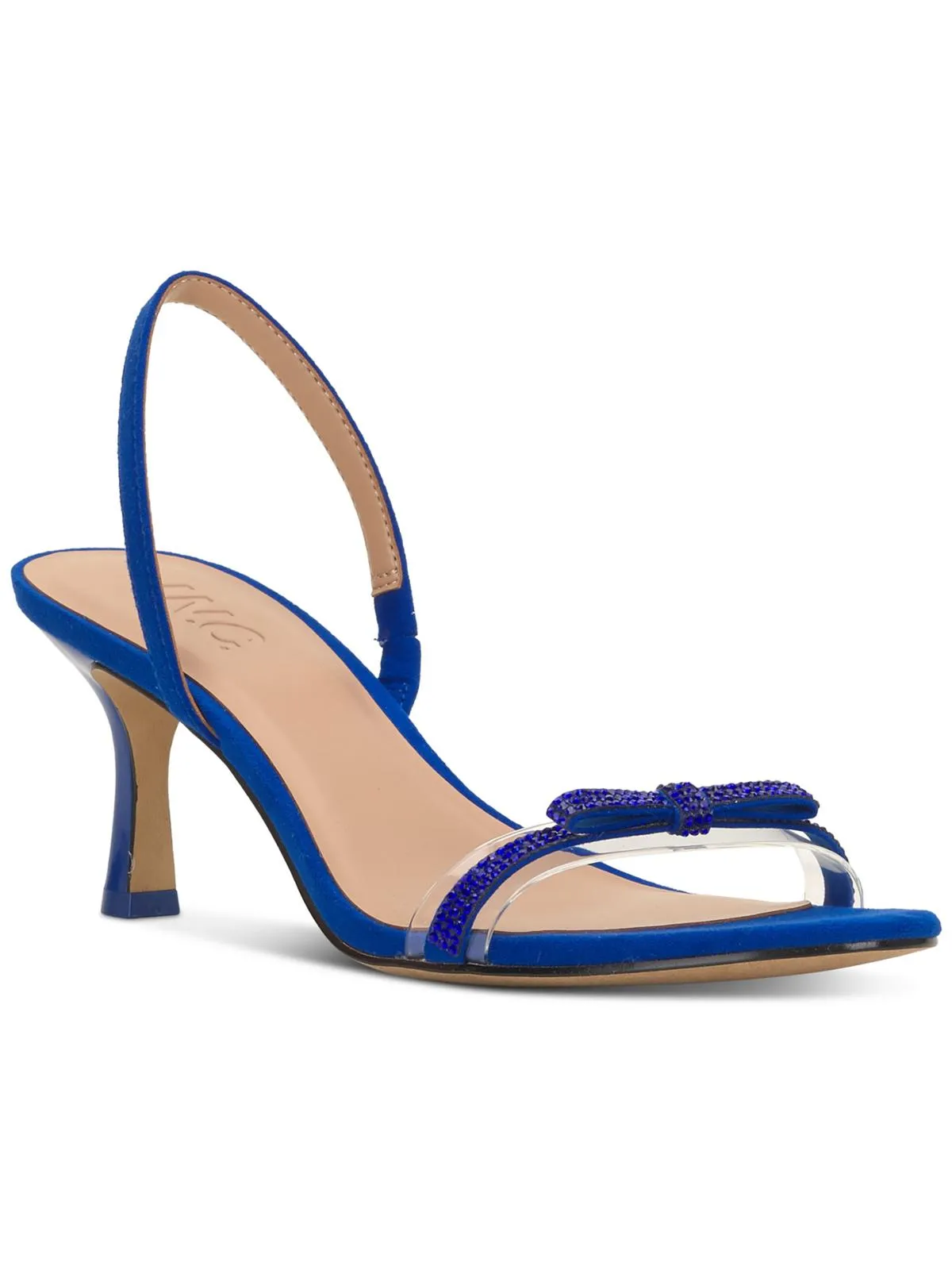 Linette Womens Slip On Ankle Strap Heels