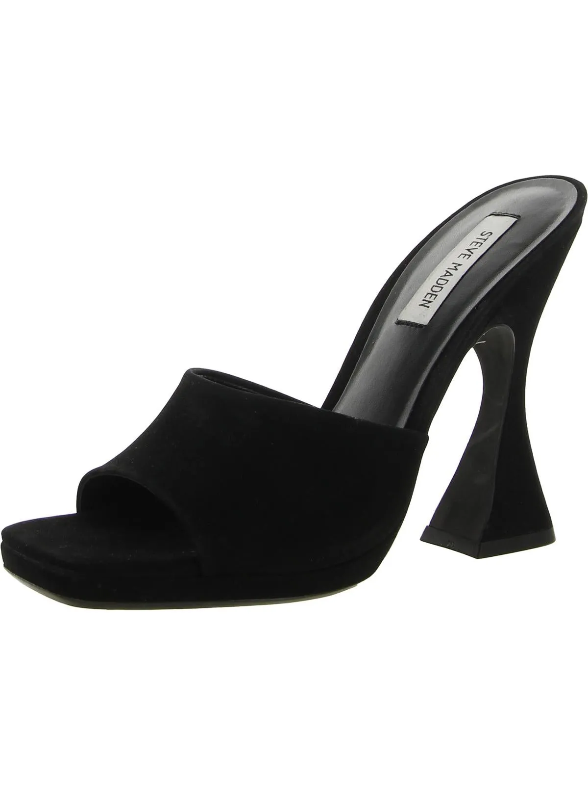 Lipa Womens Faux Leather Square Toe Mule Sandals