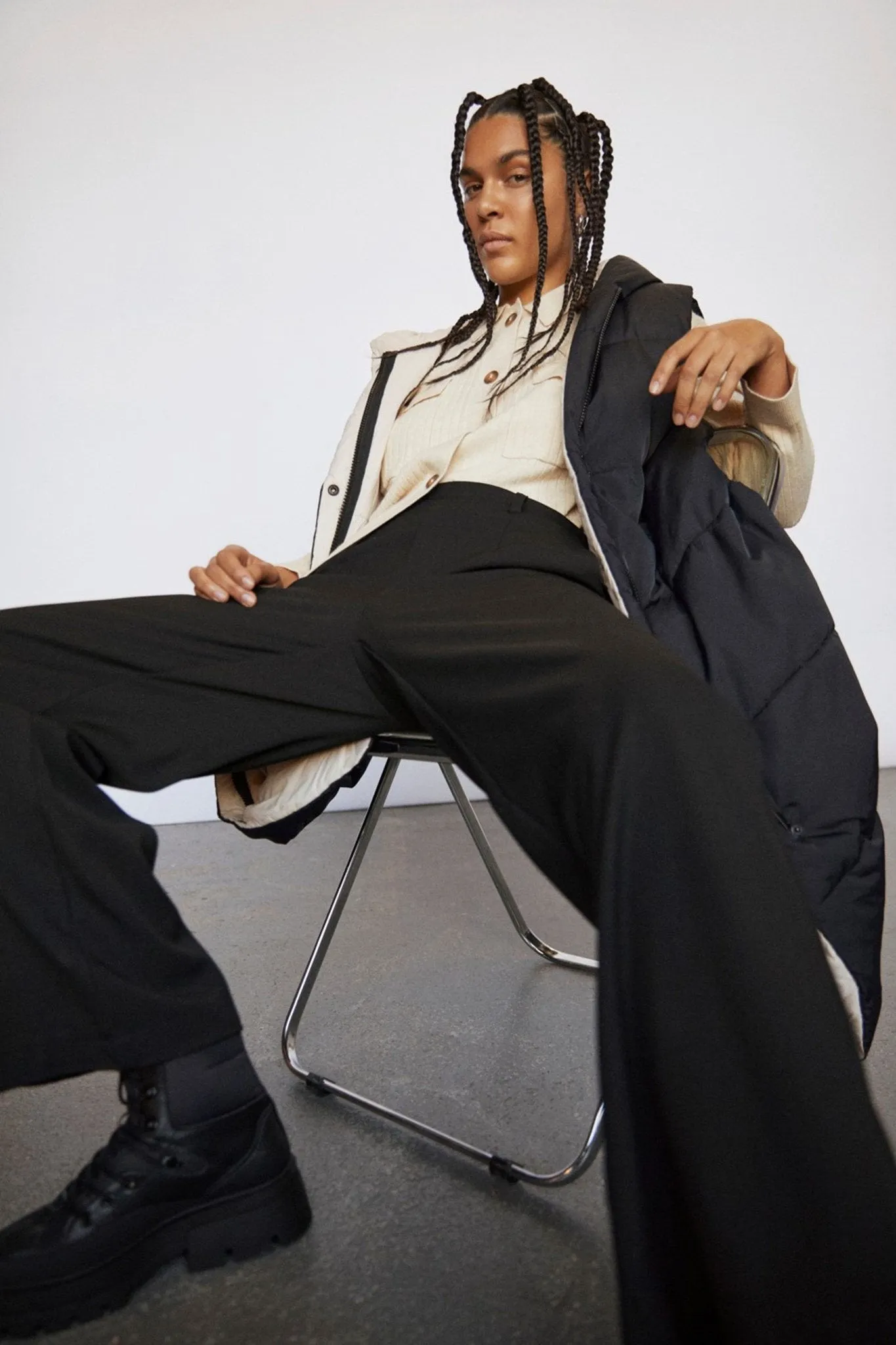 Lisa Wide Trousers - Black