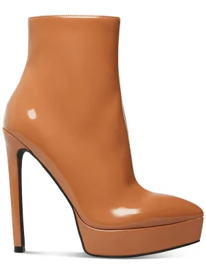 Lorilee Womens Patent Platform Ankle Boots