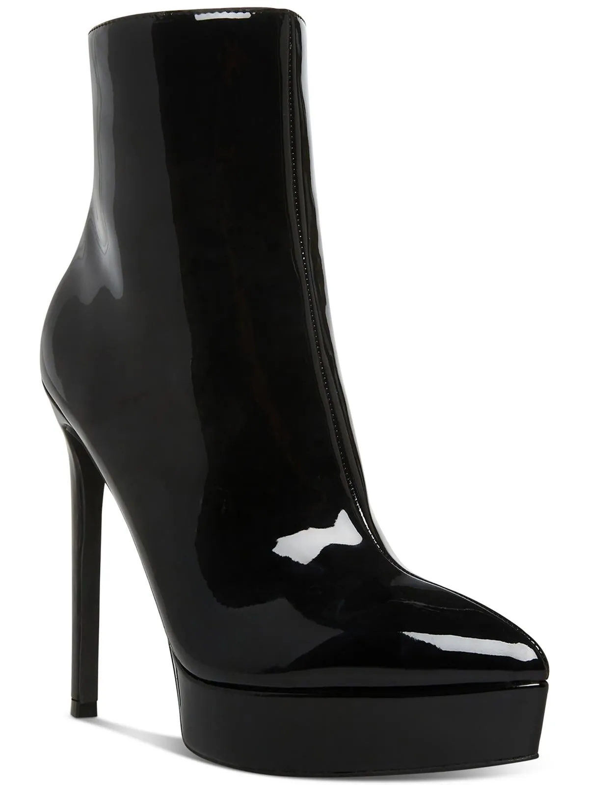 Lorilee Womens Patent Platform Ankle Boots