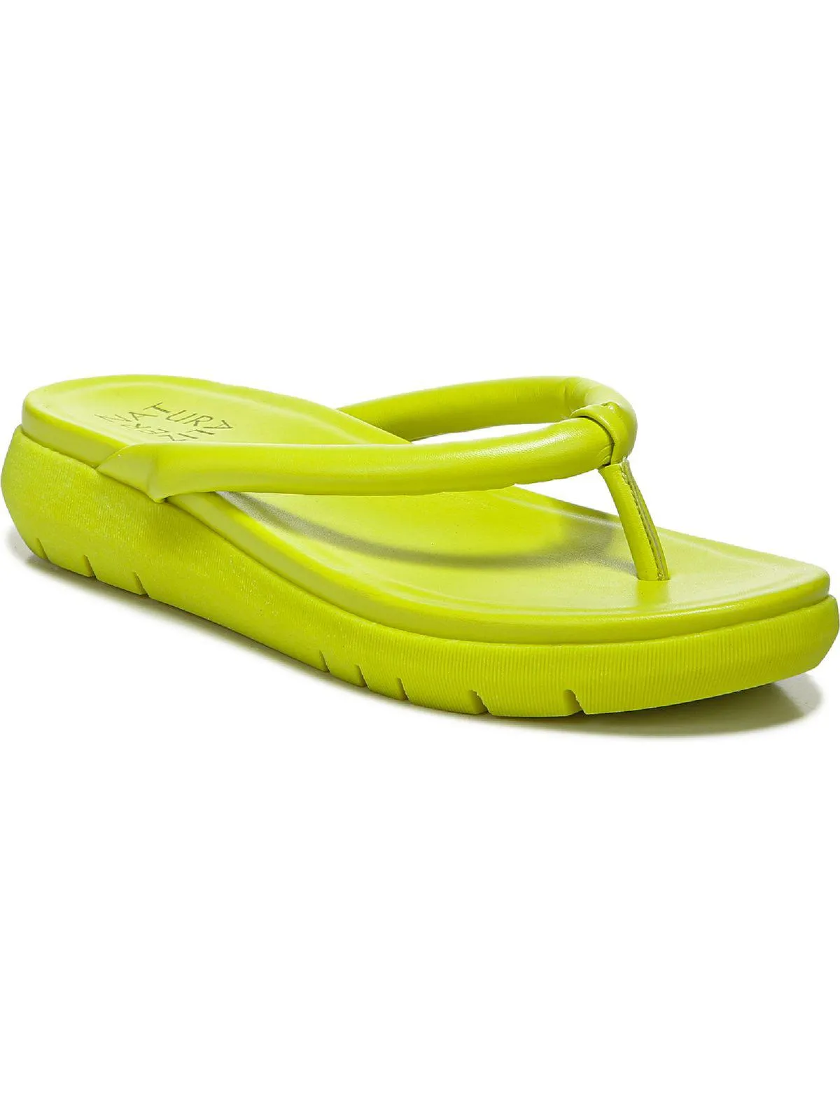 Lovelle Womens Faux Leather Slip On Wedge Sandals