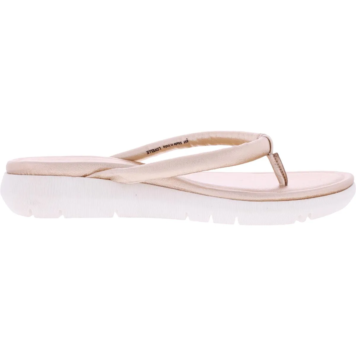 Lovelle Womens Faux Leather Slip On Wedge Sandals