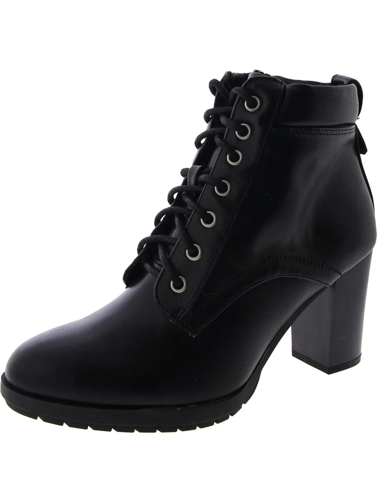Lucillee  Womens Zipper Faux Leather Booties