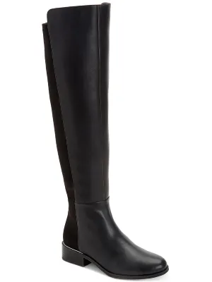 Ludlowe Womens Laceless Leather Over-The-Knee Boots