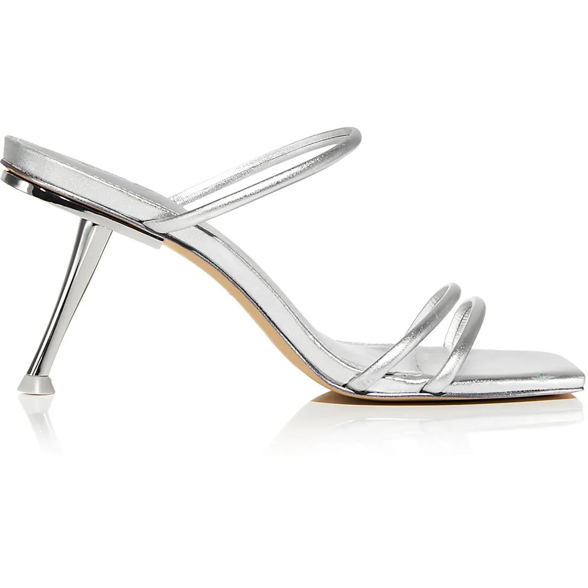 Lydia Womens Leather Slip-On Heels