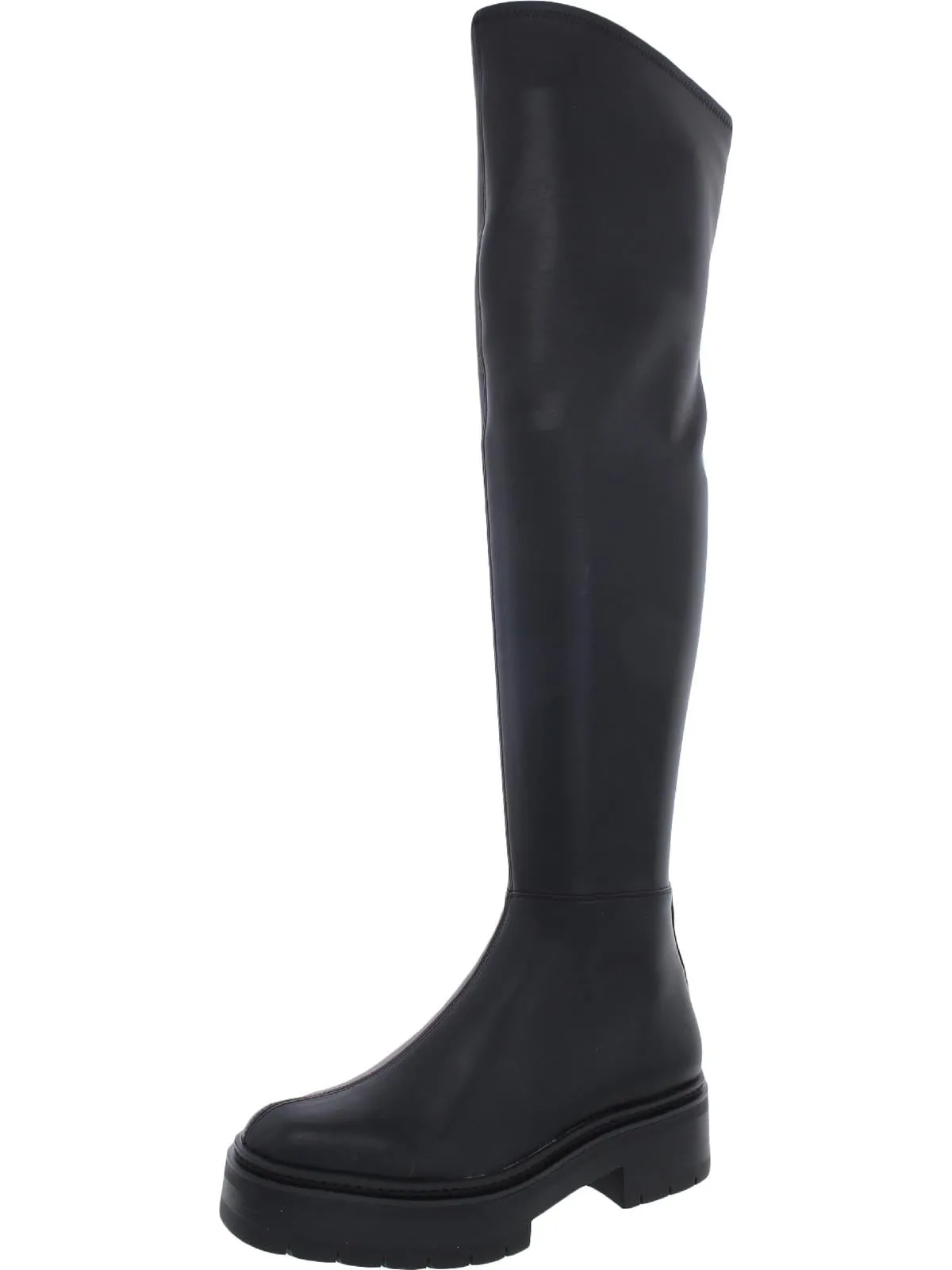 Lydia Womens Zipper Lug Sole Over-The-Knee Boots