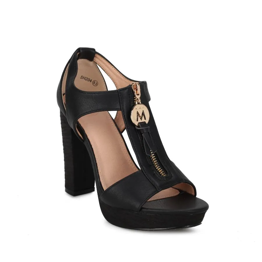 Maddie Women's Comfortable Platform Sandal Shoes with Zipper 