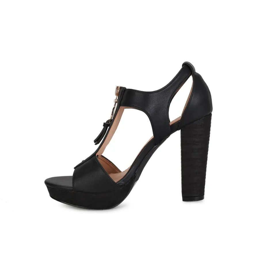 Maddie Women's Comfortable Platform Sandal Shoes with Zipper 