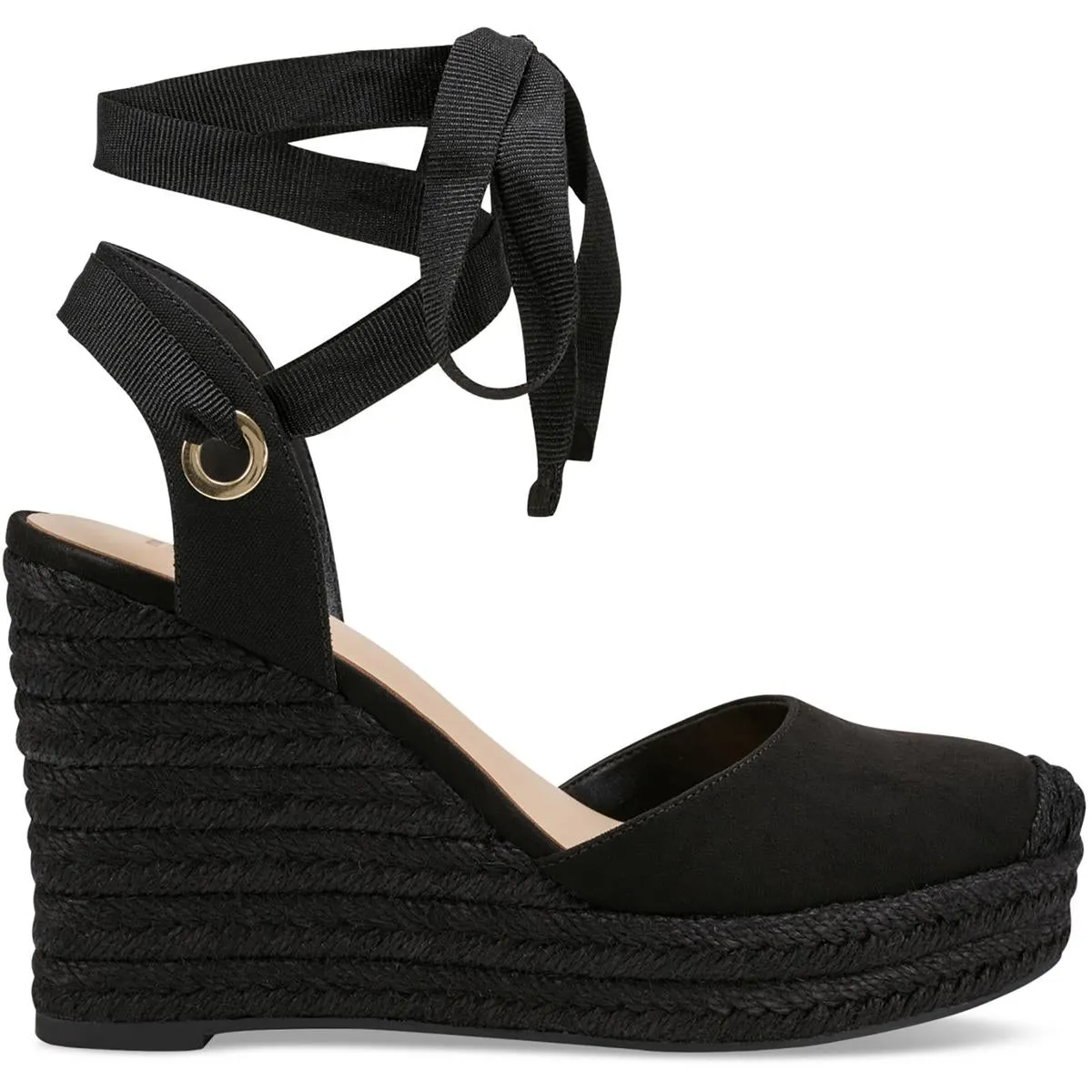 Maisie Womens Faux Suede Padded Insole Wedge Sandals