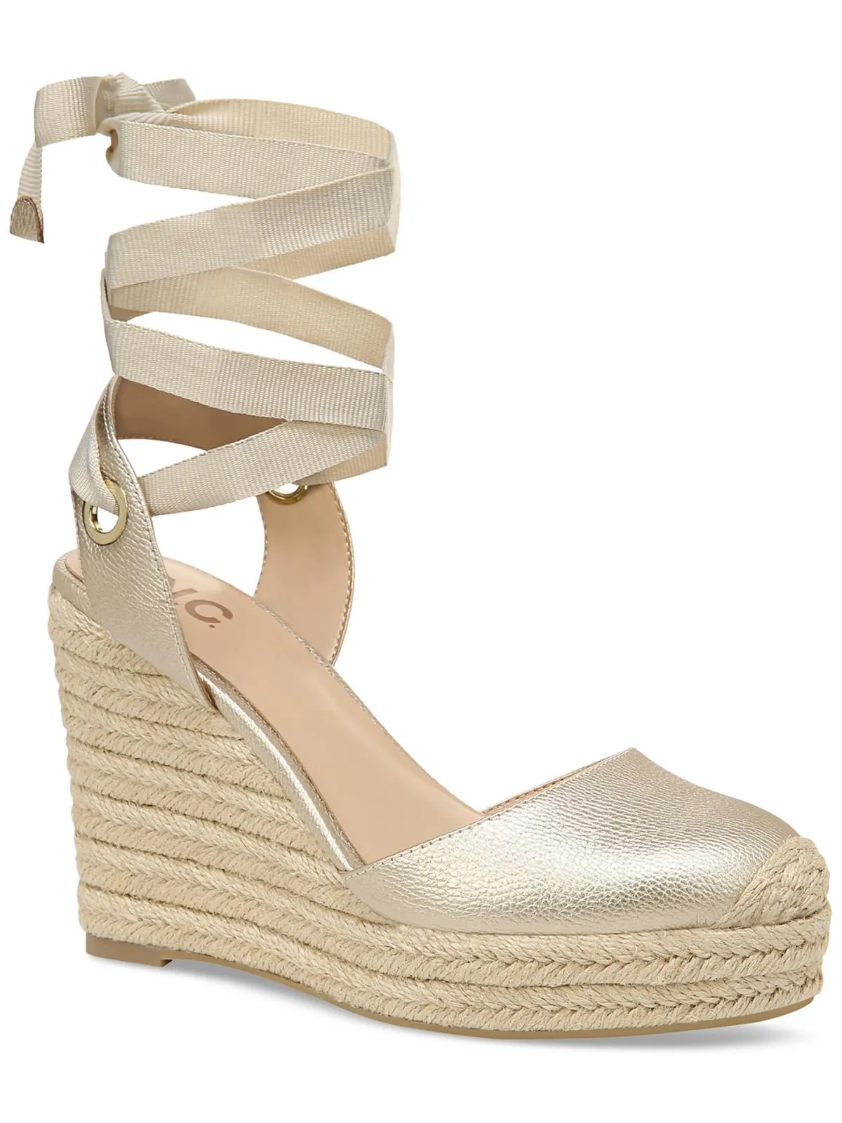 Maisie Womens Faux Suede Padded Insole Wedge Sandals