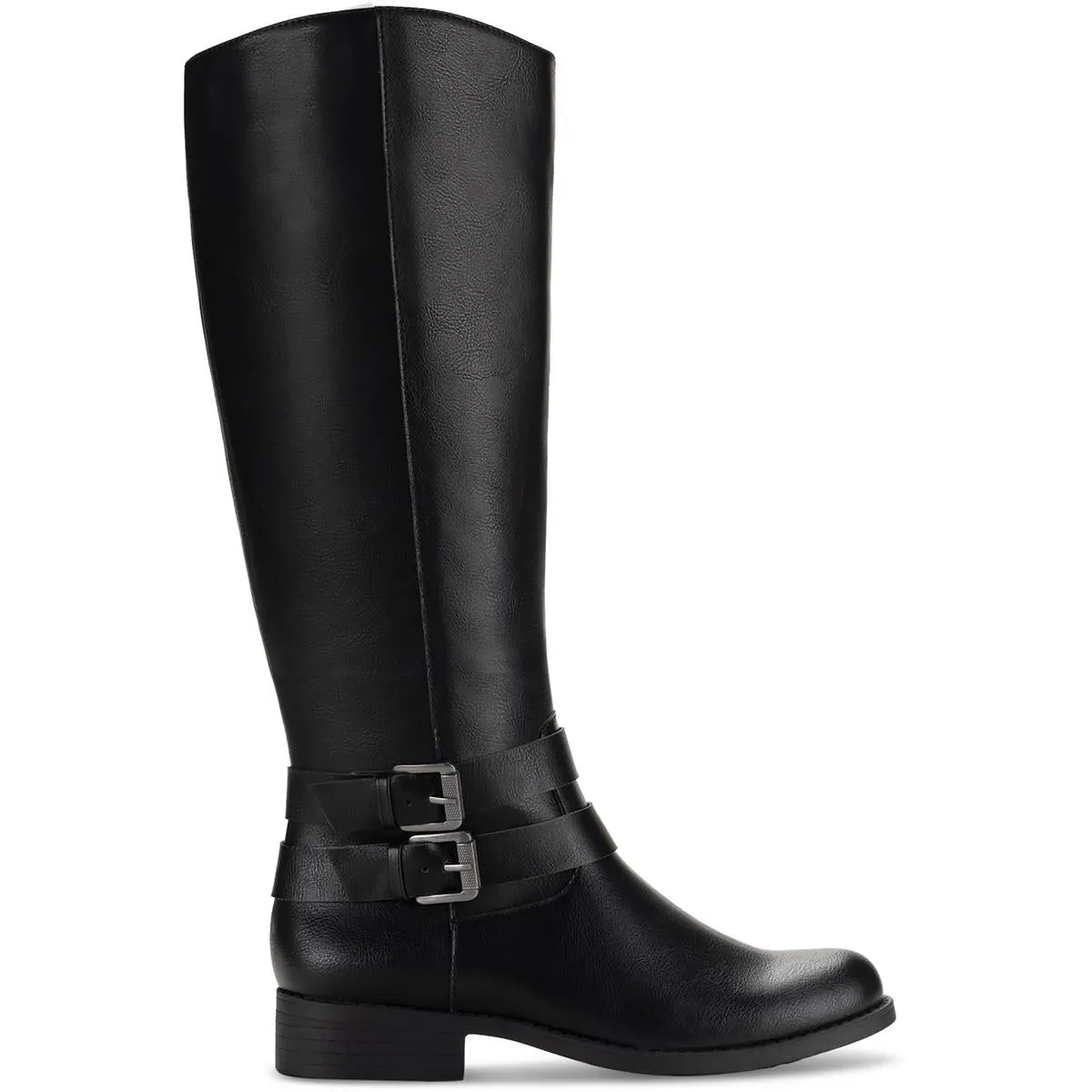 Maliaa Womens Faux Leather Riding Knee-High Boots
