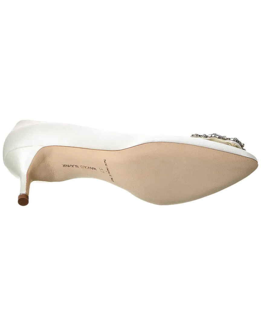 Manolo Blahnik Hangisi Bridal 50 Satin Pump