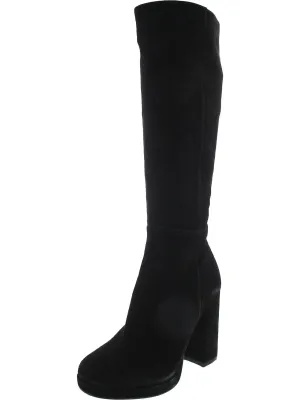 Marcello Womens Suede Mid-Calf Boots