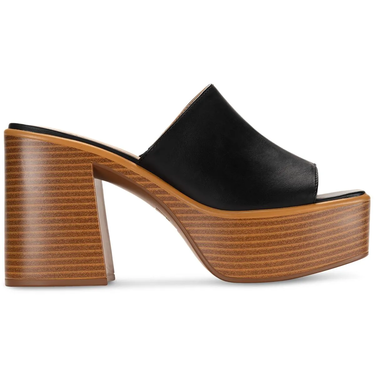 MARLENEE Womens Faux Leather Slip On Heels