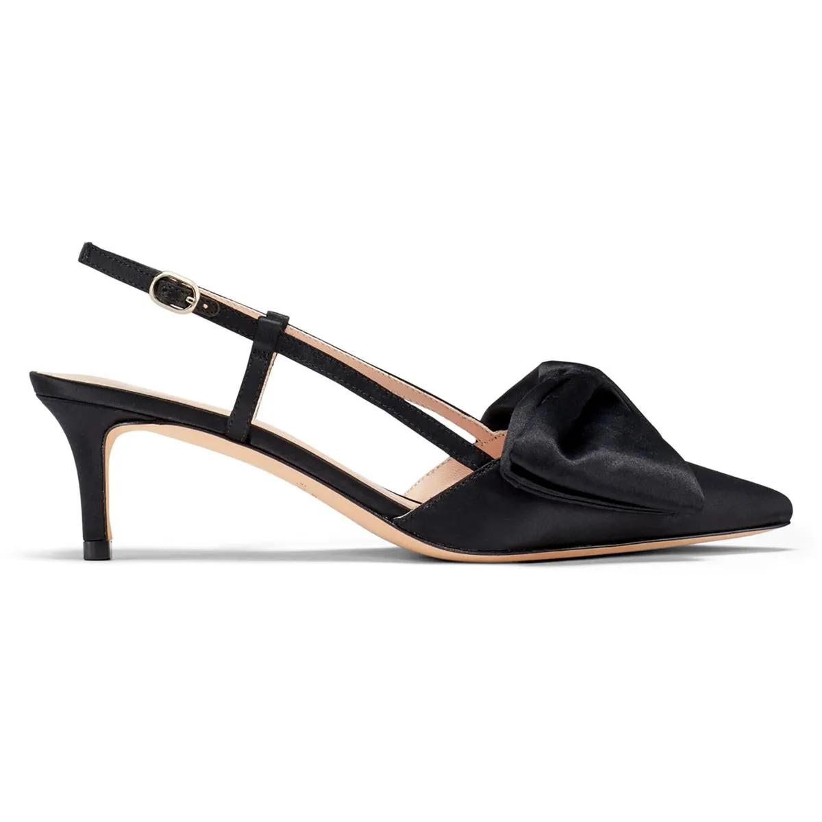 Marseille Womens Satin Bow Kitten Heels