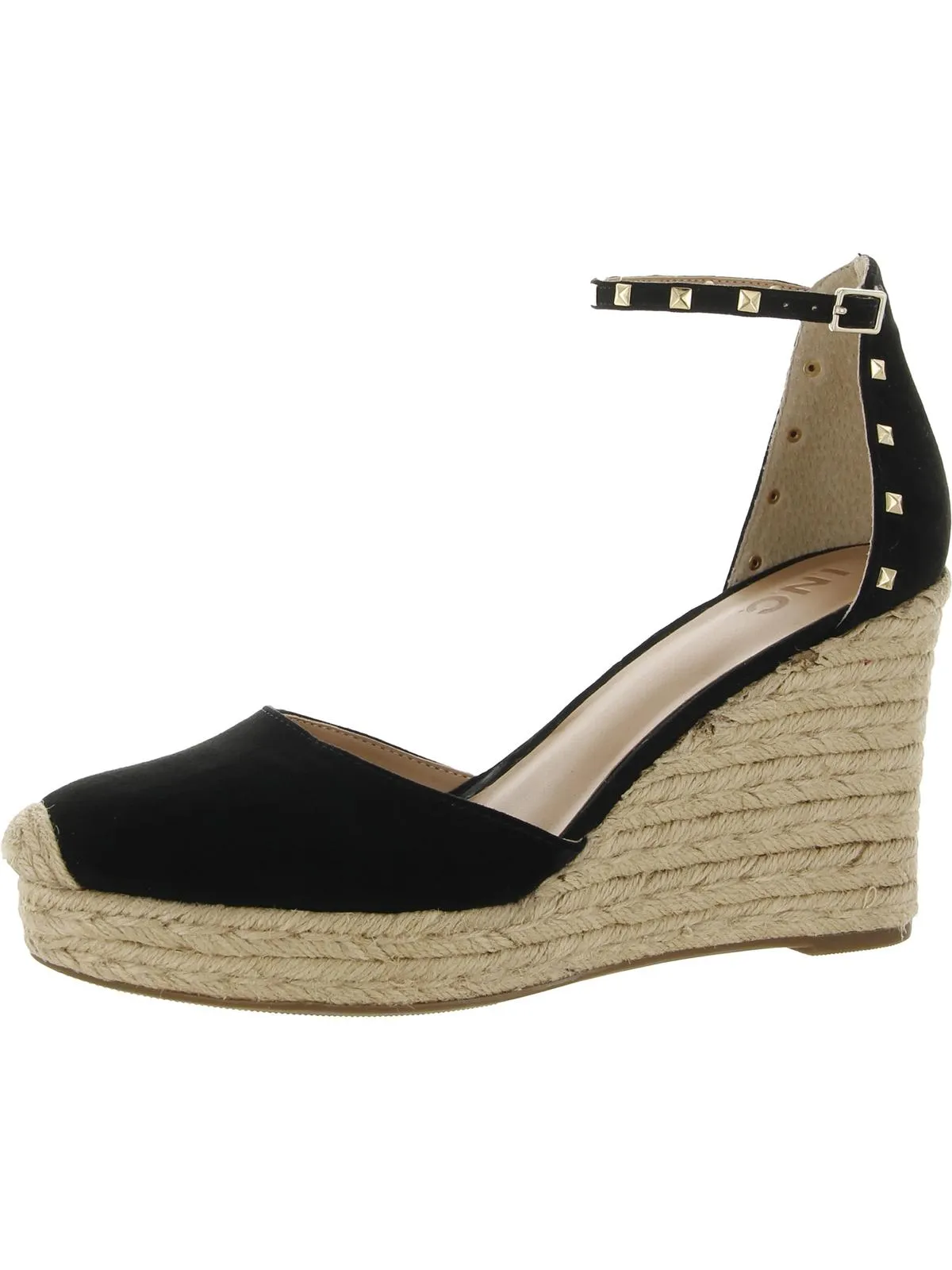 Masin Womens Studded Ankle Wedge Heels