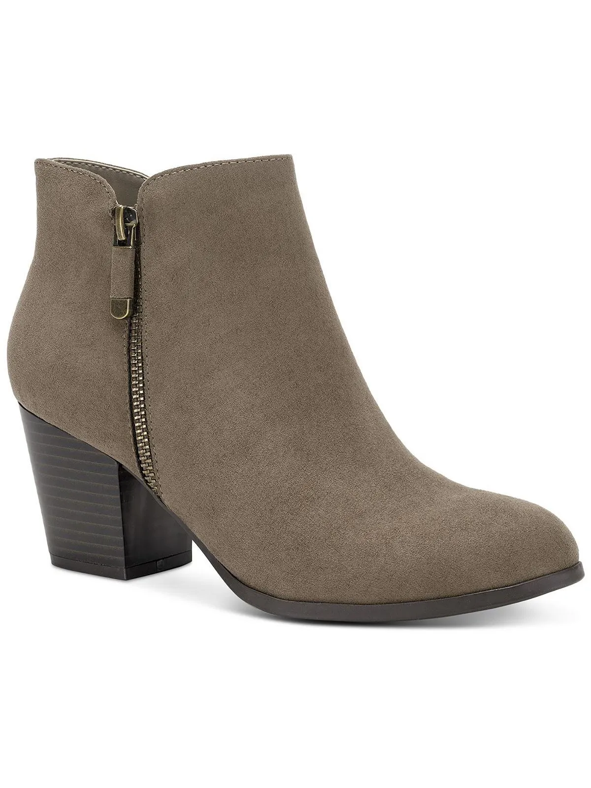 Masrinaaf Womens Zipper Block Heel Booties