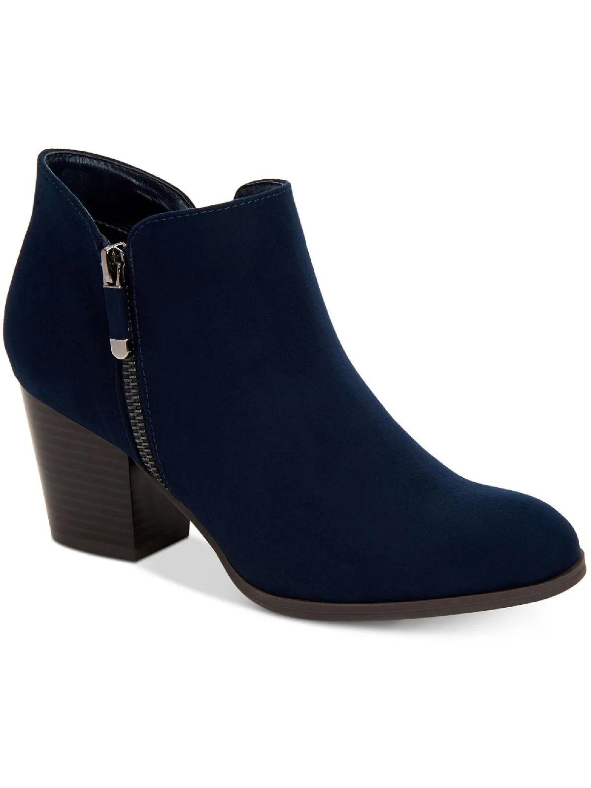 Masrinaaf Womens Zipper Block Heel Booties