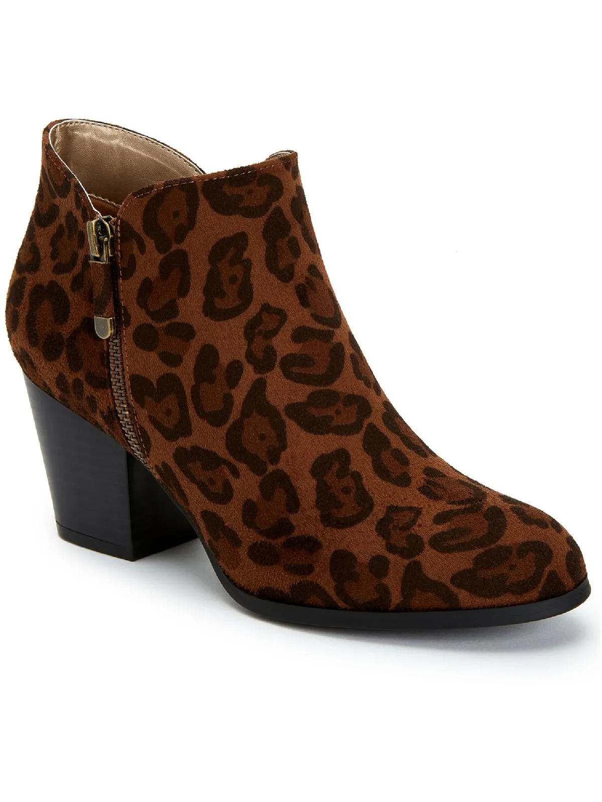 Masrinaaf Womens Zipper Block Heel Booties