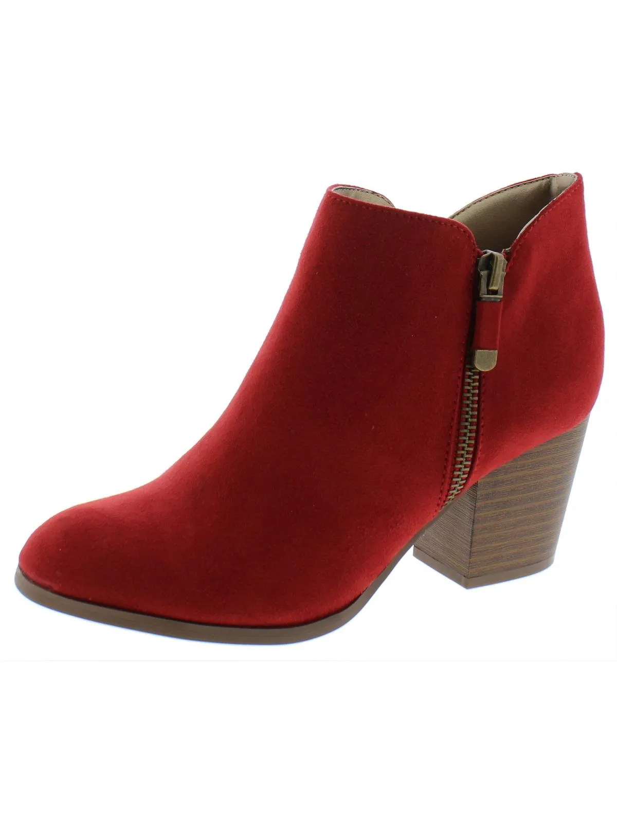 Masrinaaf Womens Zipper Block Heel Booties
