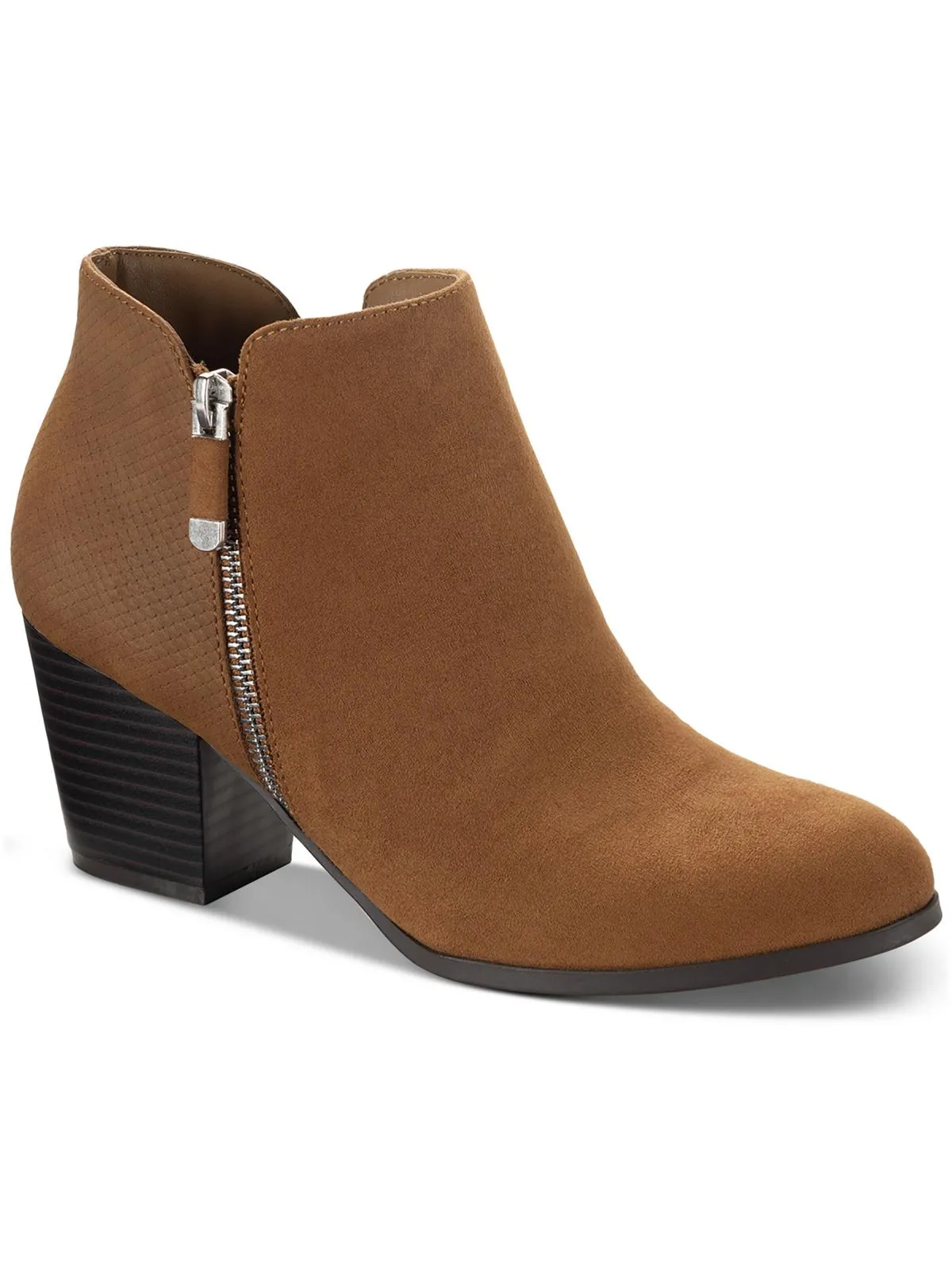 Masrinaaf Womens Zipper Block Heel Booties