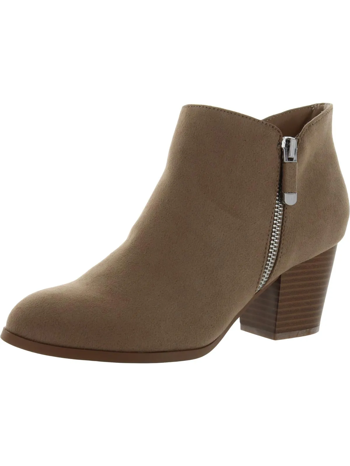 Masrinaaf Womens Zipper Block Heel Booties