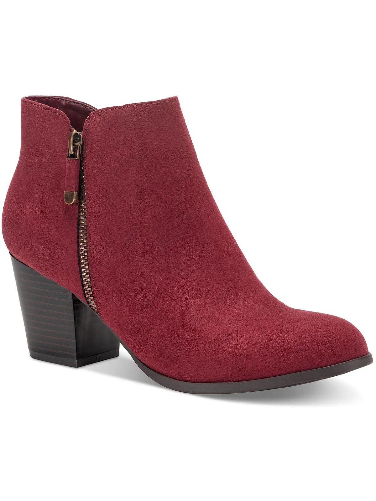 Masrinaaf Womens Zipper Block Heel Booties