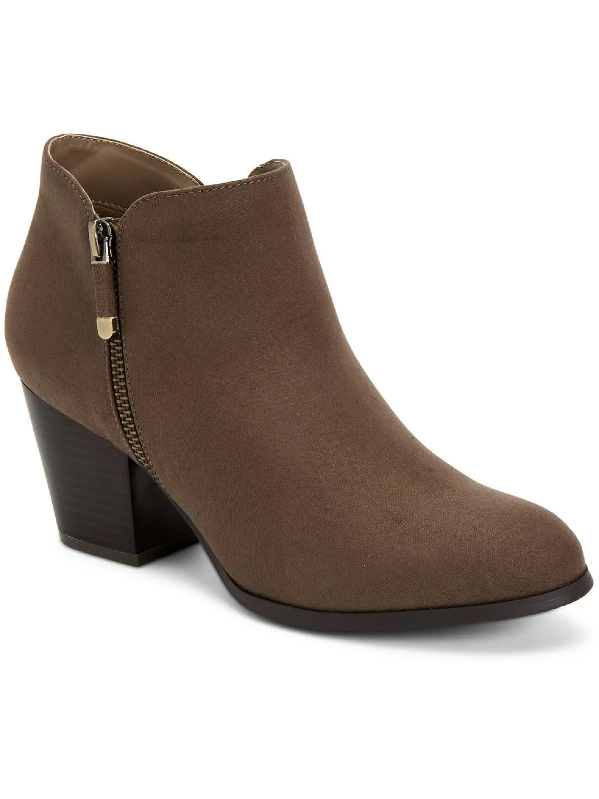 Masrinaaf Womens Zipper Block Heel Booties