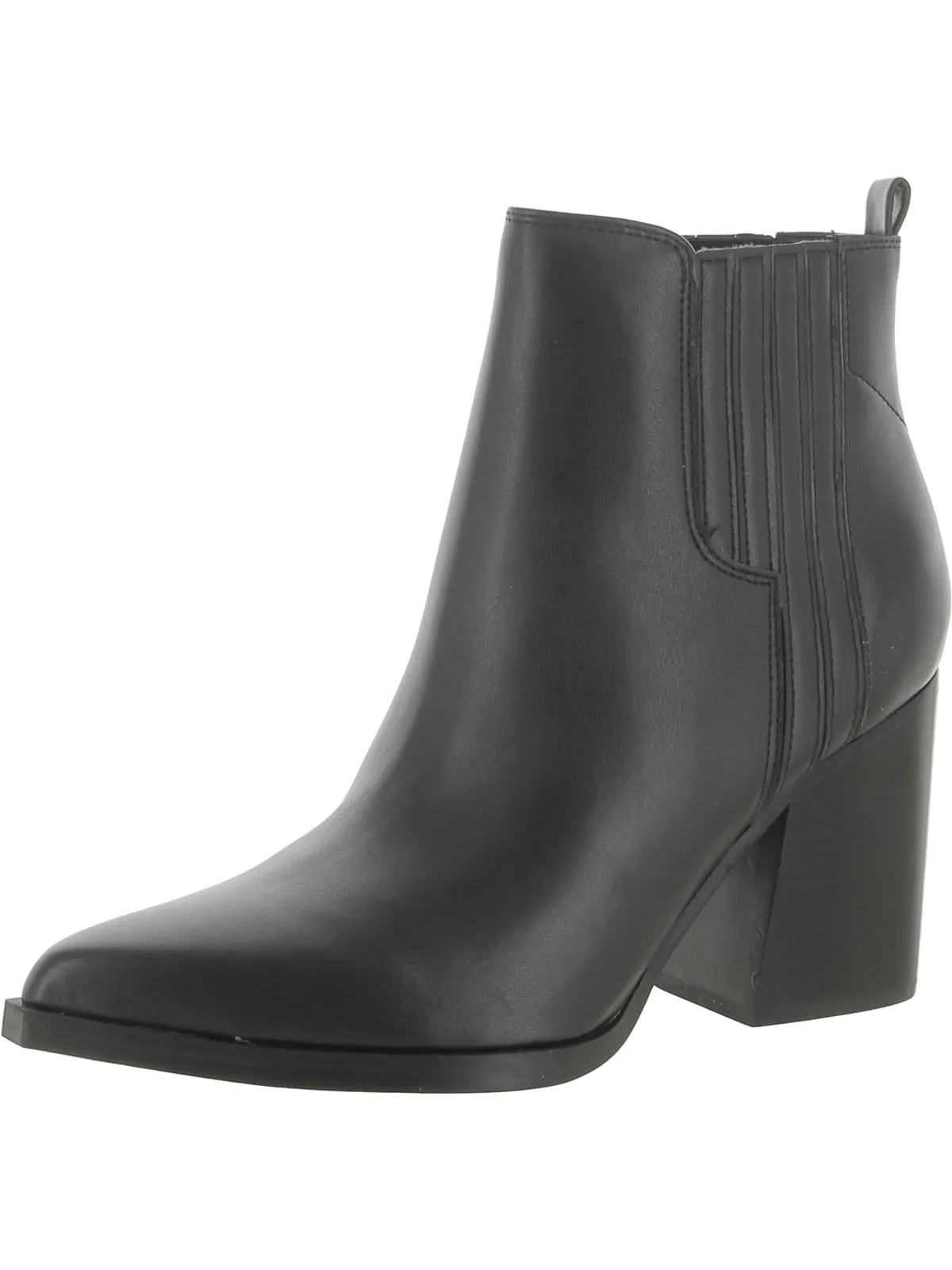 Matter2 Womens Leather Pointed Toe Ankle Boots