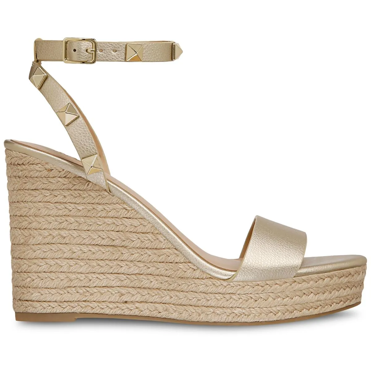 Maverickp Womens Faux Leather Ankle Strap Wedge Sandals