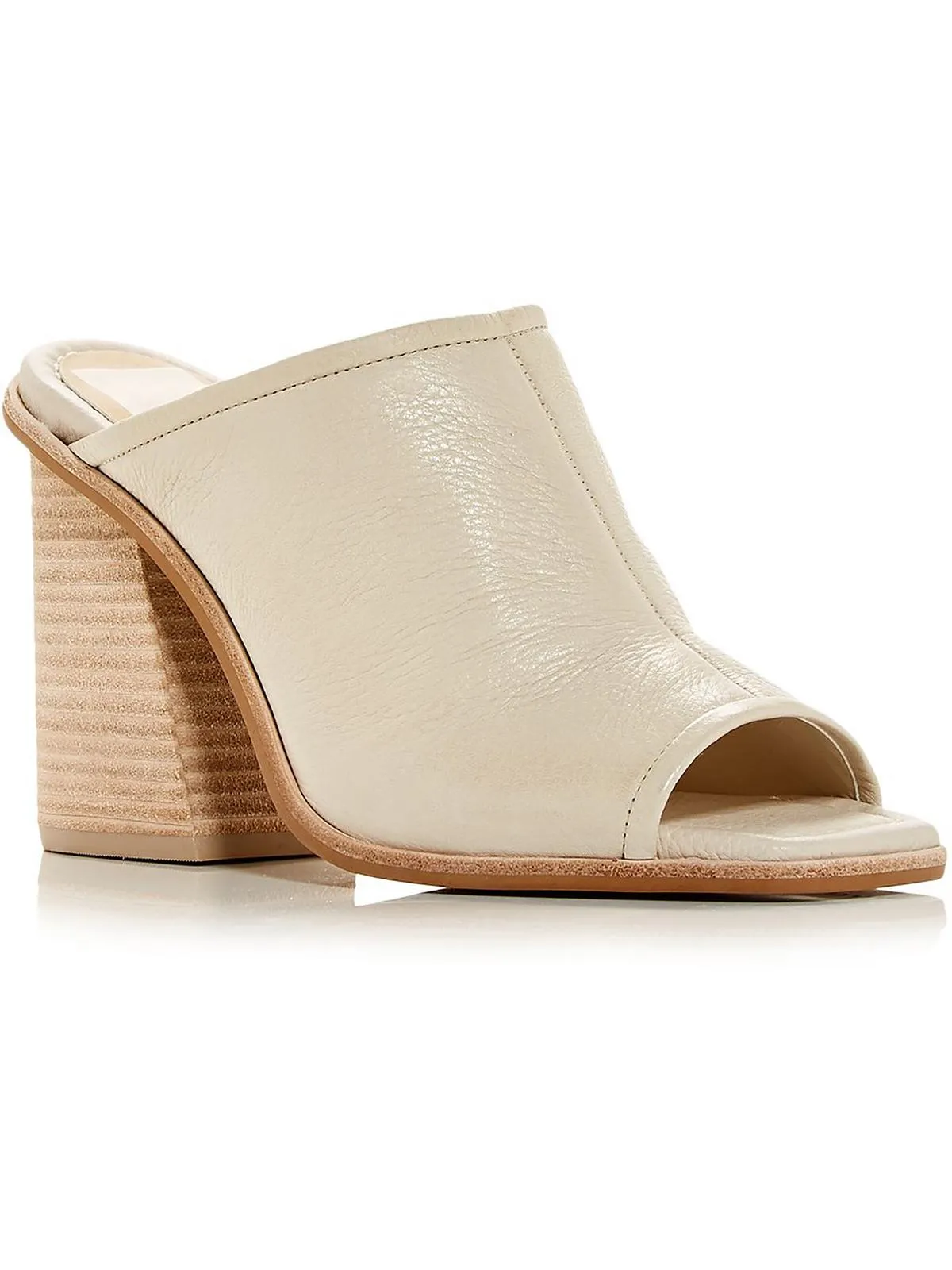 Mavise Womens Leather Peep Toe Block Heel