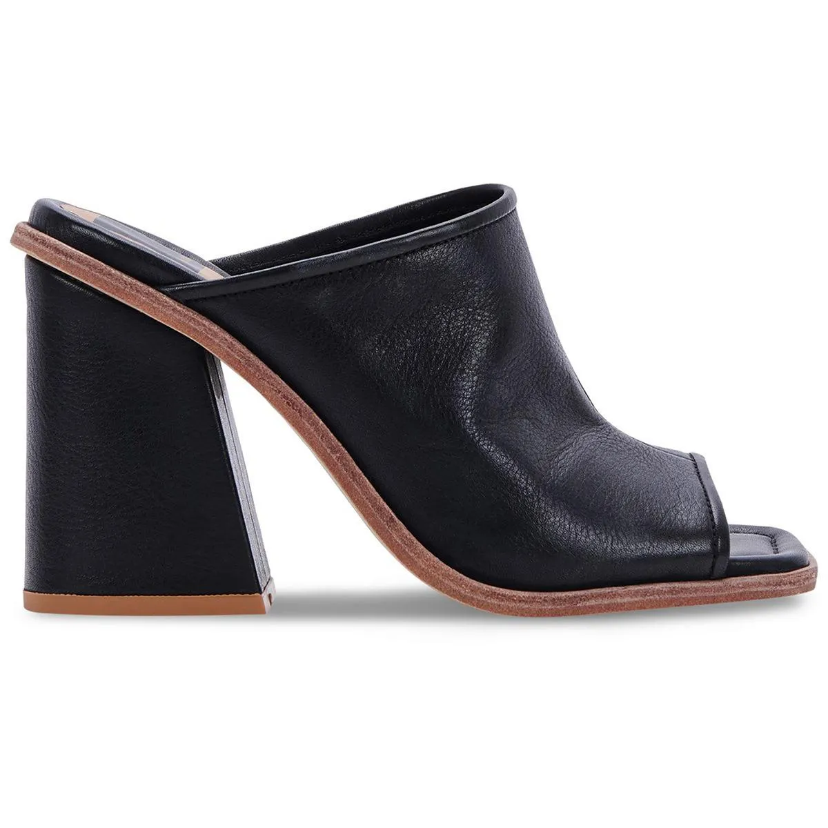 Mavise Womens Leather Peep Toe Block Heel