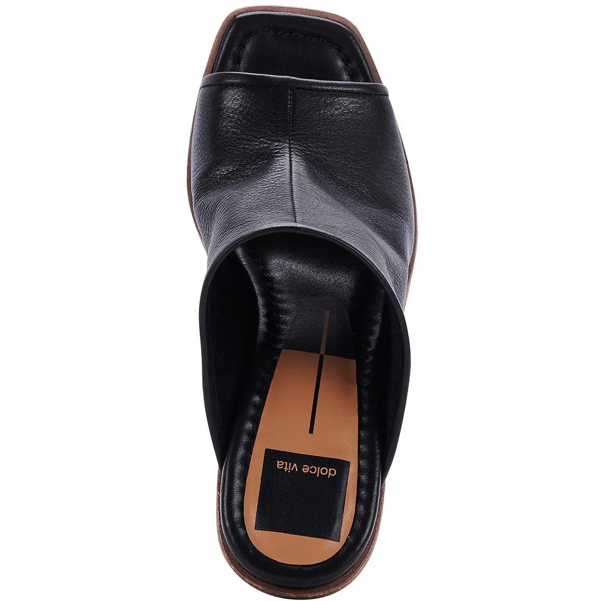 Mavise Womens Leather Peep Toe Block Heel