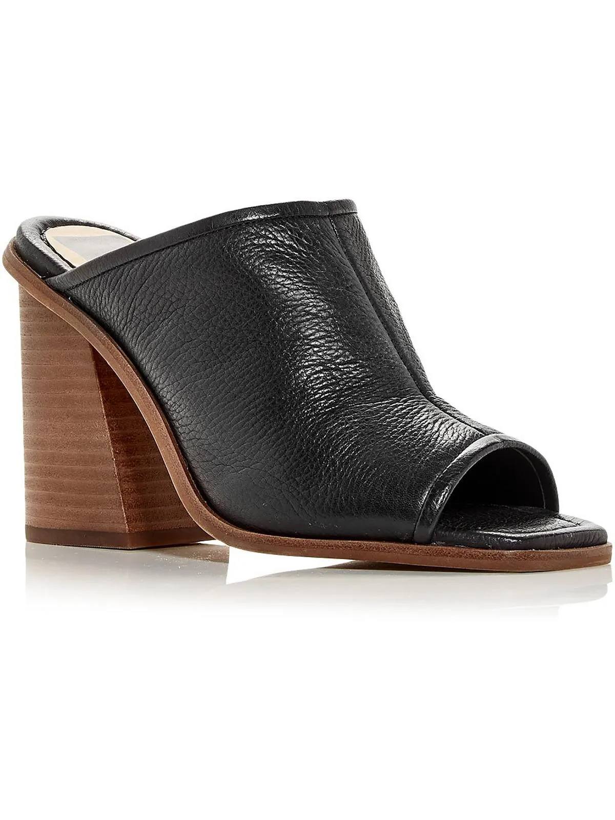 Mavise Womens Leather Peep Toe Block Heel