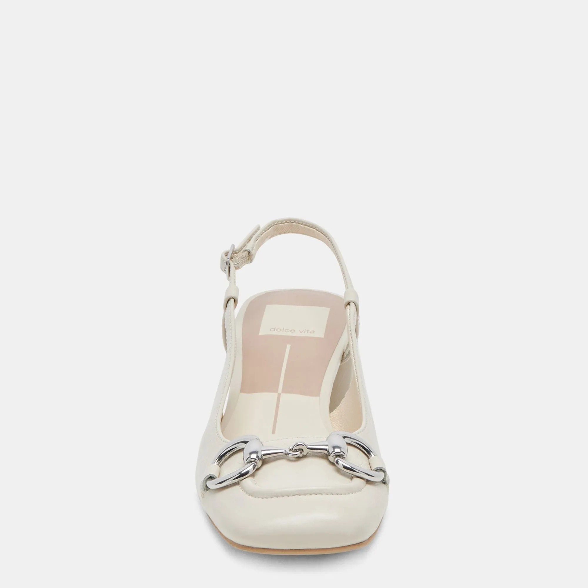 Melli Heels Ivory Crinkle Patent
