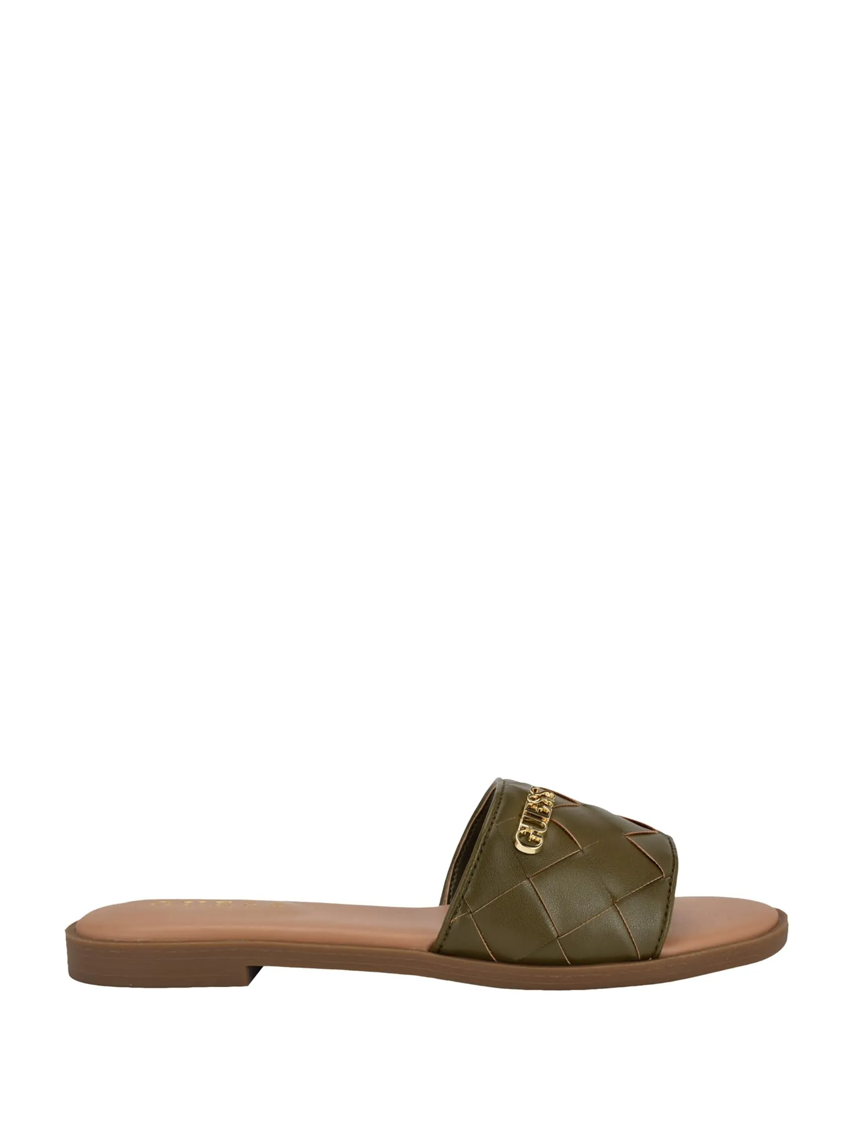 Meloria Faux-Leather Woven Slides
