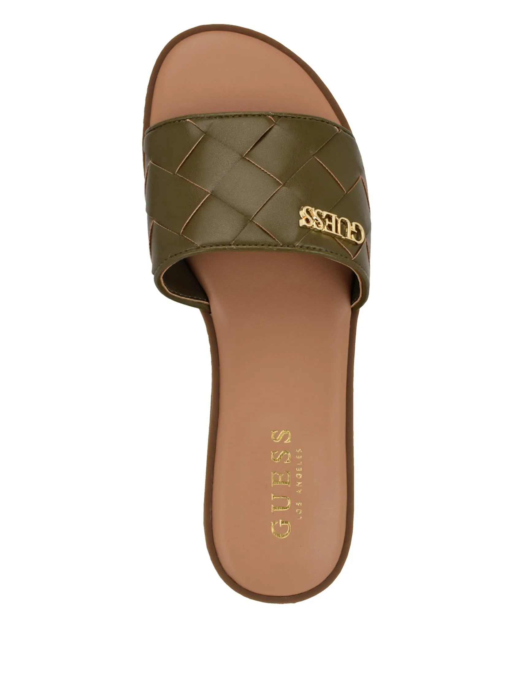 Meloria Faux-Leather Woven Slides