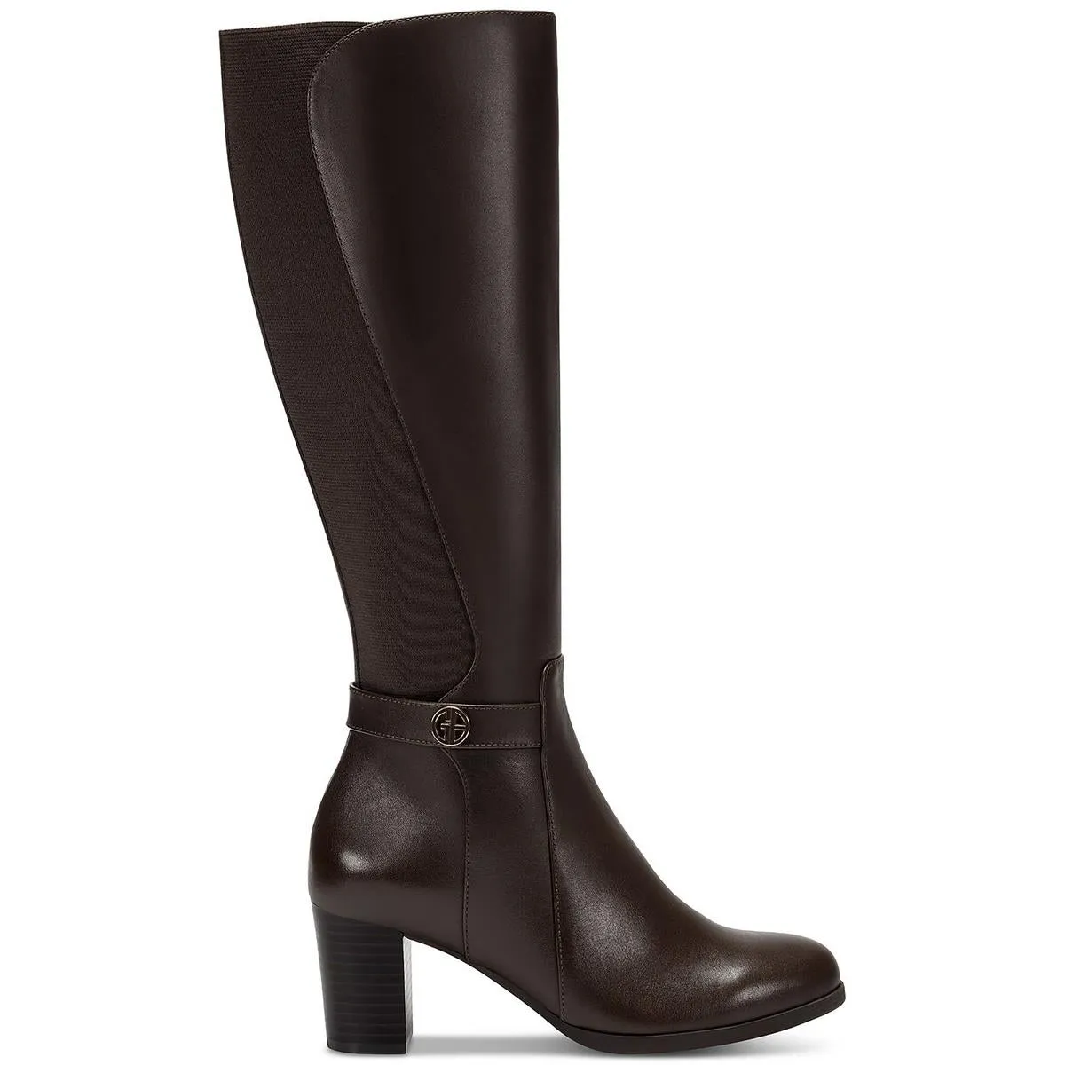 Miale Womens Leather Tall Mid-Calf Boots